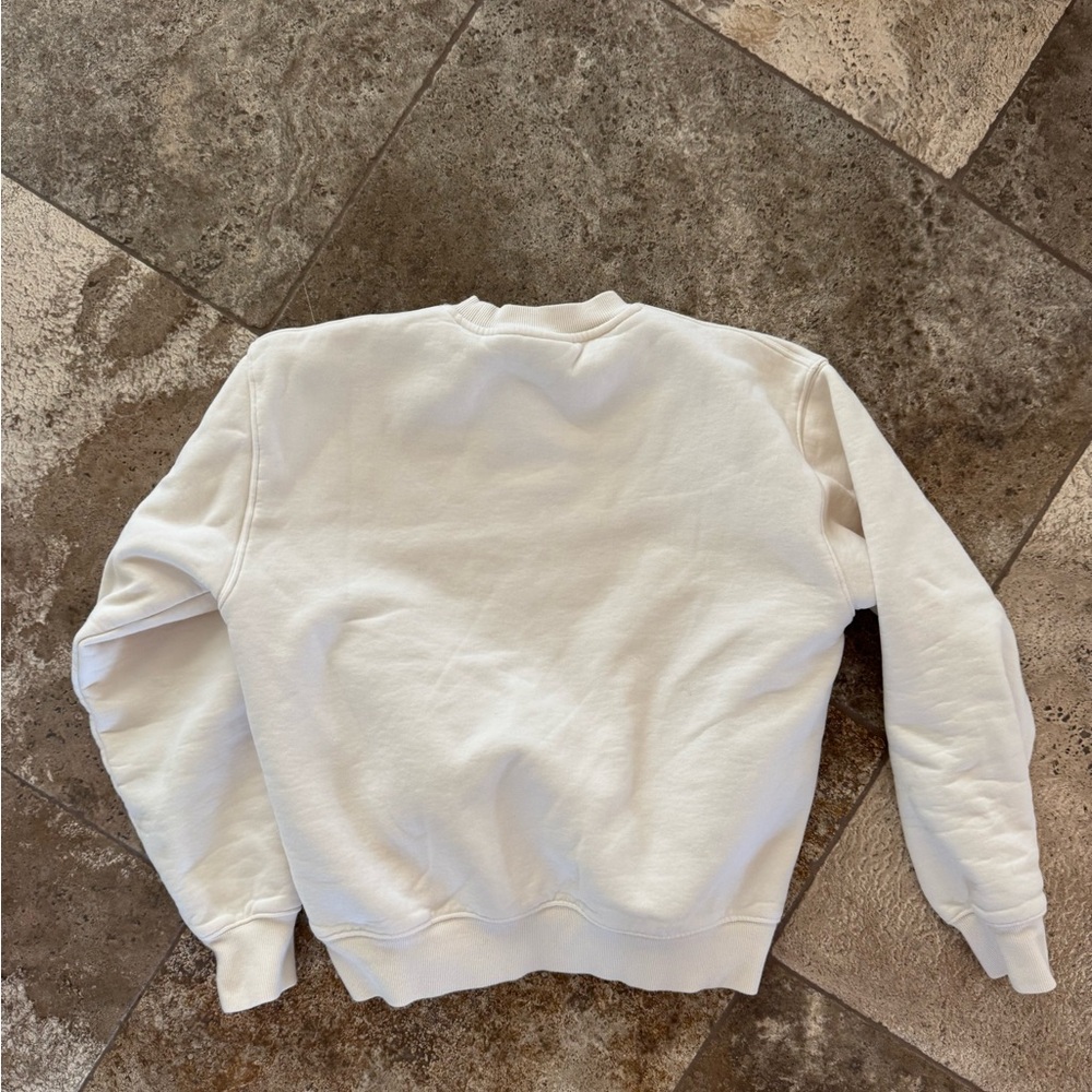 Aritzia Perfect Fit Cozy Fleece Crewneck in Ivory
